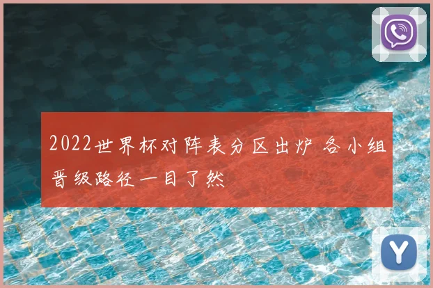 2022世界杯对阵表分区出炉 各小组晋级路径一目了然
